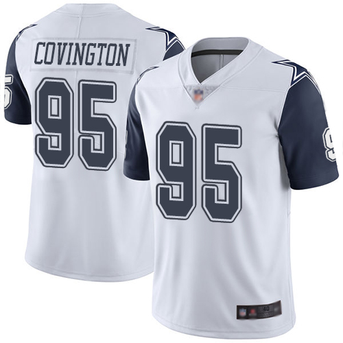 Men Dallas Cowboys Limited White Christian Covington #95 Rush Vapor Untouchable NFL Jersey->women nfl jersey->Women Jersey